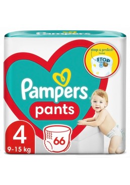 Підгузки-трусики дитячі Pampers Pants, розмір 4 (9–15 кг), 66 шт